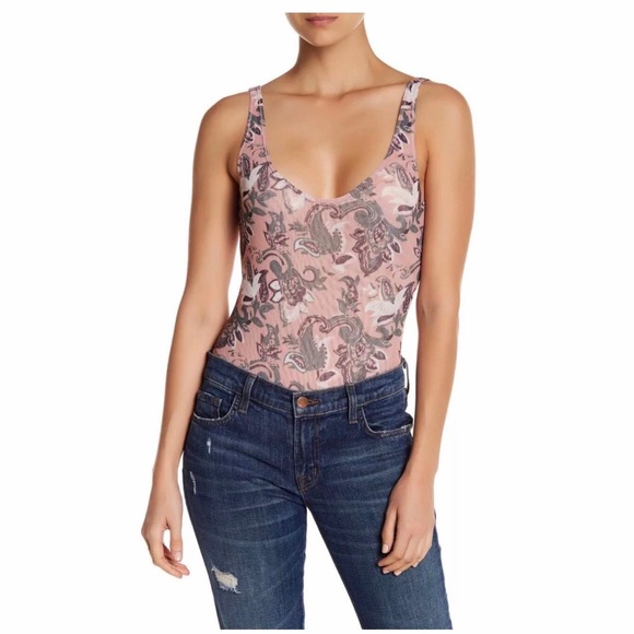 FREE PEOPLE FLORAL PRINT MESH BODYSUIT - Picture 6 of 7